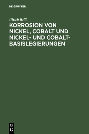 Korrosion von Nickel, Cobalt und Nickel- und Cobalt- Basislegierungen