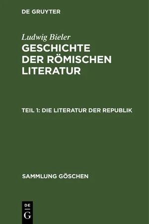 Die Literatur der Republik