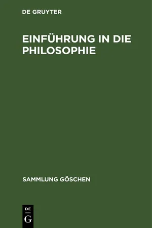 Einführung in die Philosophie