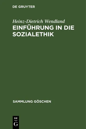 Einführung in die Sozialethik