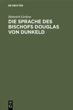 Die Sprache des Bischofs Douglas von Dunkeld