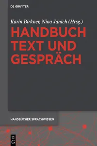 Handbuch Text und Gespräch_cover