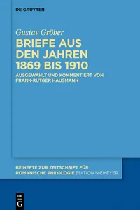 Briefe aus den Jahren 1869 bis 1910_cover