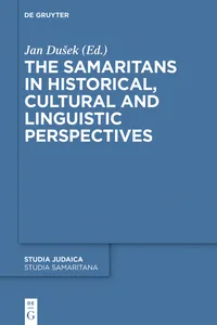 The Samaritans in Historical, Cultural and Linguistic Perspectives_cover