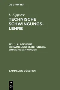 Allgemeine Schwingungsgleichungen, einfache Schwinger_cover