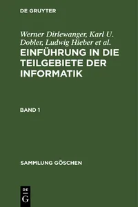 Einführung in die Teilgebiete der Informatik. Band 1_cover