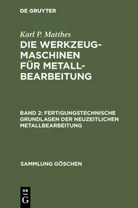 Fertigungstechnische Grundlagen der neuzeitlichen Metallbearbeitung_cover