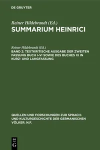 Textkritische Ausgabe der zweiten Fassung Buch I–VI sowie des Buches XI in Kurz- und Langfassung_cover