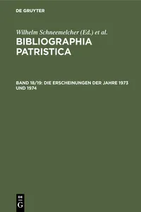 Die Erscheinungen der Jahre 1973 und 1974_cover