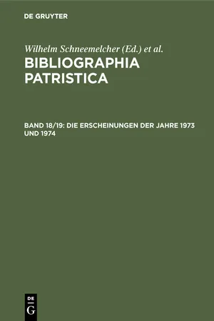 Die Erscheinungen der Jahre 1973 und 1974