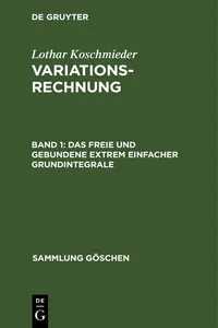 Das freie und gebundene Extrem einfacher Grundintegrale_cover