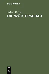 Die Wörterschau_cover