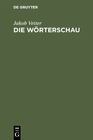 Die Wörterschau