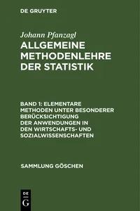 Elementare Methoden unter besonderer Berücksichtigung der Anwendungen in den Wirtschafts- und Sozialwissenschaften_cover