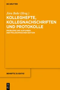 Kolleghefte, Kollegnachschriften und Protokolle_cover