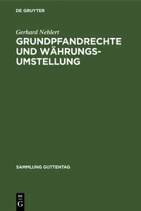 Grundpfandrechte und Währungsumstellung_cover