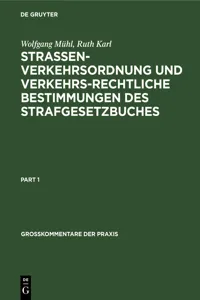 Strassenverkehrsordnung und verkehrsrechtliche Bestimmungen des Strafgesetzbuches_cover