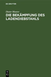 Die Bekämpfung des Ladendiebstahls_cover