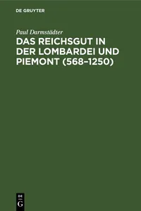 Das Reichsgut in der Lombardei und Piemont_cover