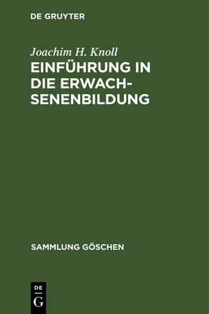 Einführung in die Erwachsenenbildung