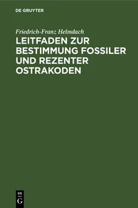 Leitfaden zur Bestimmung fossiler und rezenter Ostrakoden_cover