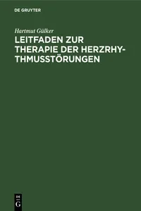 Leitfaden zur Therapie der Herzrhythmusstörungen_cover