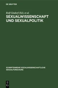 Sexualwissenschaft und Sexualpolitik_cover