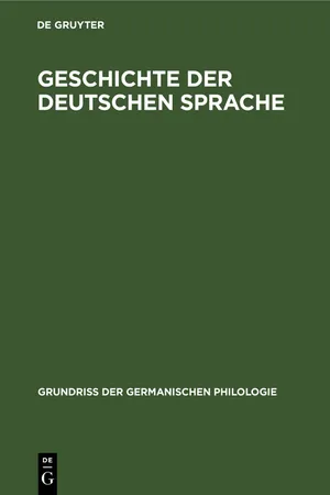 Geschichte der deutschen Sprache