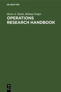 Operations research handbook_cover