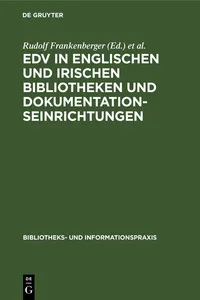 EDV in englischen und irischen Bibliotheken und Dokumentationseinrichtungen_cover