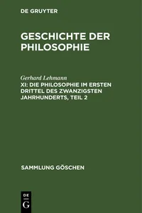 Die Philosophie im ersten Drittel des zwanzigsten Jahrhunderts, Teil 2_cover