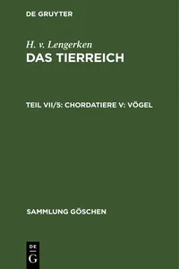 Chordatiere V: Vögel_cover