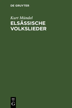 Elsässische Volkslieder