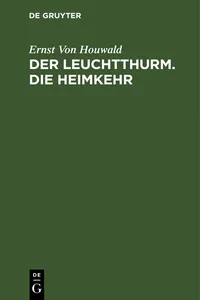 Der Leuchtthurm. Die Heimkehr_cover