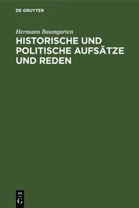 Historische und politische Aufsätze und Reden_cover