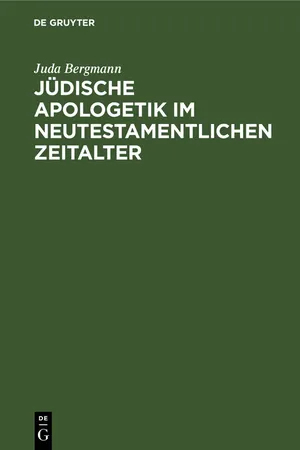 Jüdische Apologetik im neutestamentlichen Zeitalter