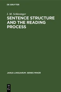 Sentence structure and the reading process_cover