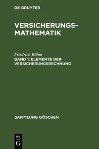 Elemente der Versicherungsrechnung_cover