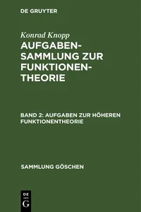 Aufgaben zur höheren Funktionentheorie_cover