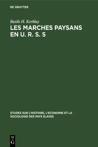 Les marches paysans en U. R. S. S_cover