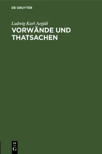 Vorwände und Thatsachen_cover