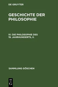 Die Philosophie des 19. Jahrhunderts, II._cover