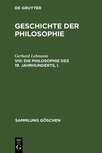 Die Philosophie des 19. Jahrhunderts, I._cover