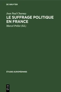 Le suffrage politique en France_cover