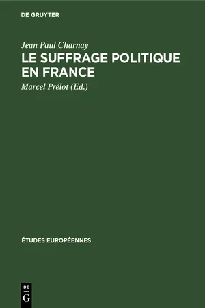 Le suffrage politique en France