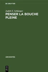 Penser la bouche pleine_cover