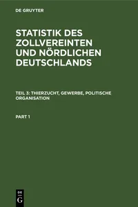 Thierzucht, Gewerbe, politische Organisation_cover