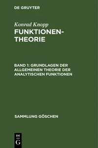 Grundlagen der allgemeinen Theorie der analytischen Funktionen_cover