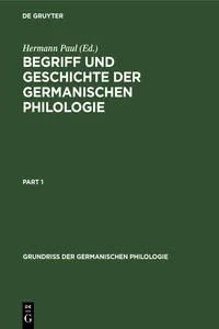 Begriff und Geschichte der germanischen Philologie_cover