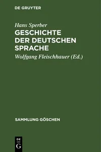 Geschichte der deutschen Sprache_cover